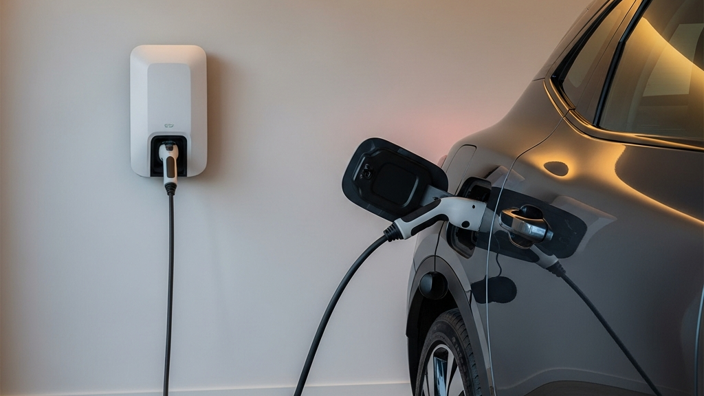 Electric vehicle charging at home with Battery Safe Australia lithium fire safety equipment nearby